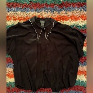 Midnight Hour batwing button up top size L